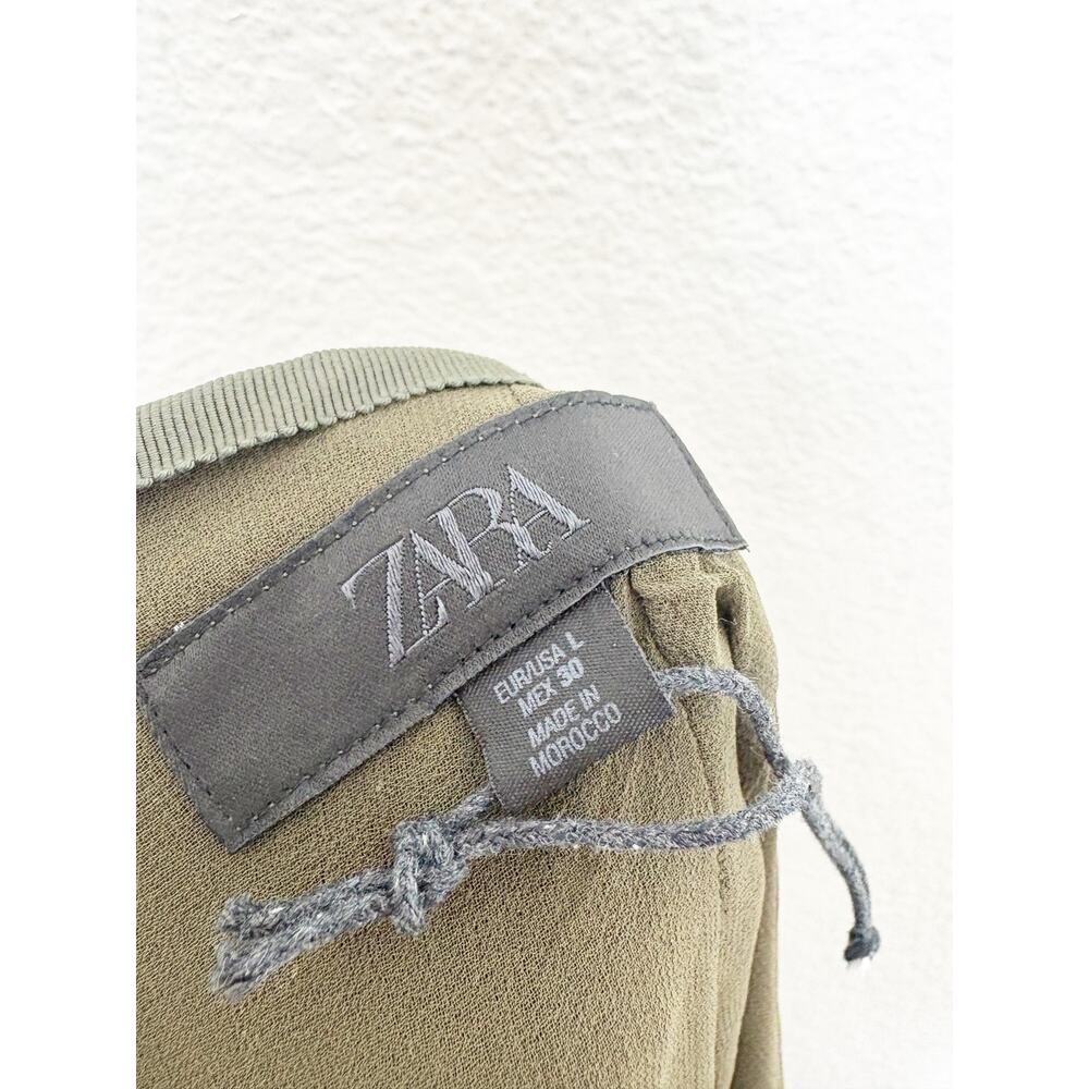 Zara Fringed Sequin Green Tassel Midi Skirt 9125/101 Size Large Party Cocktail - Picture 5 of 12